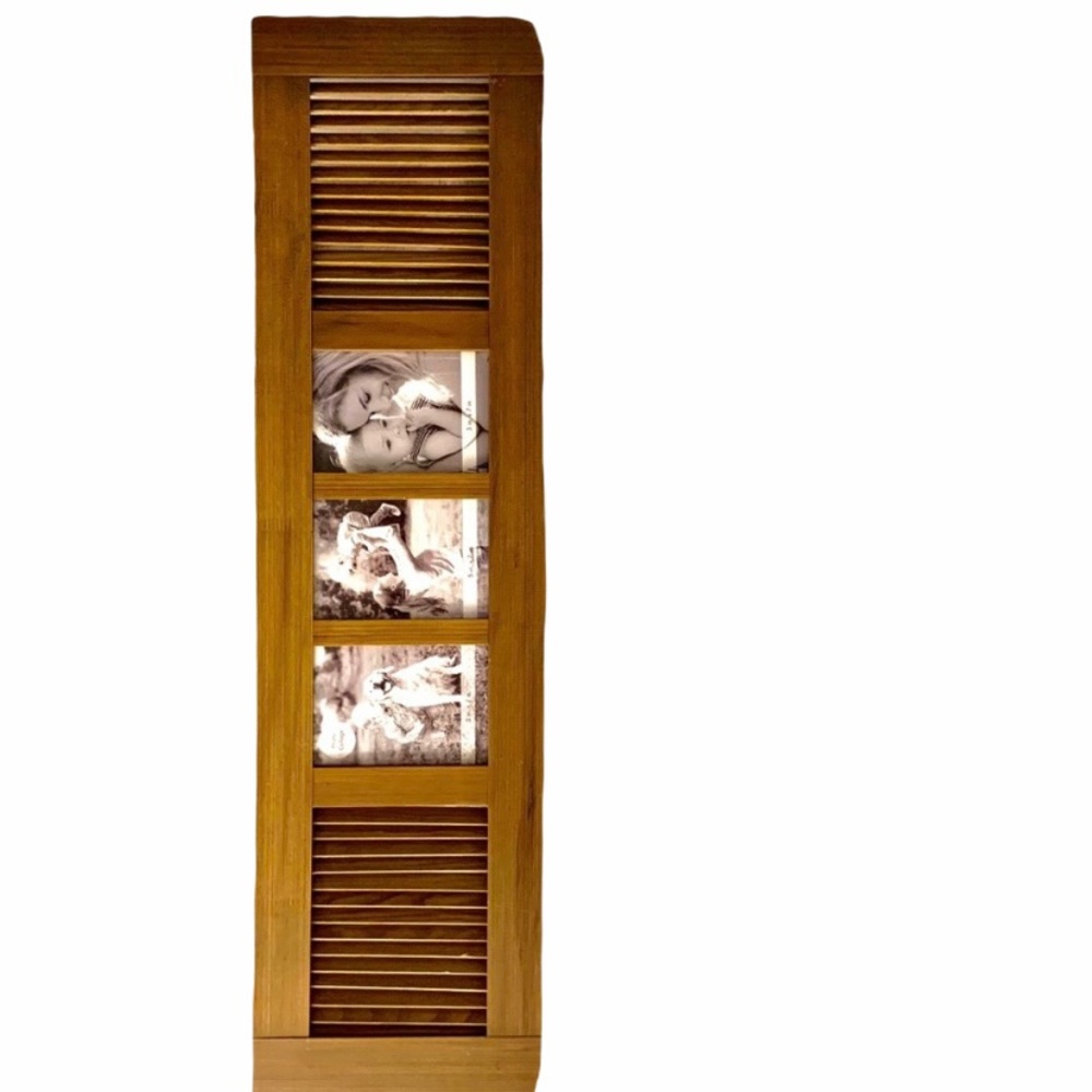 The Spring Shop Brown Wood Shutters With 3 Frames